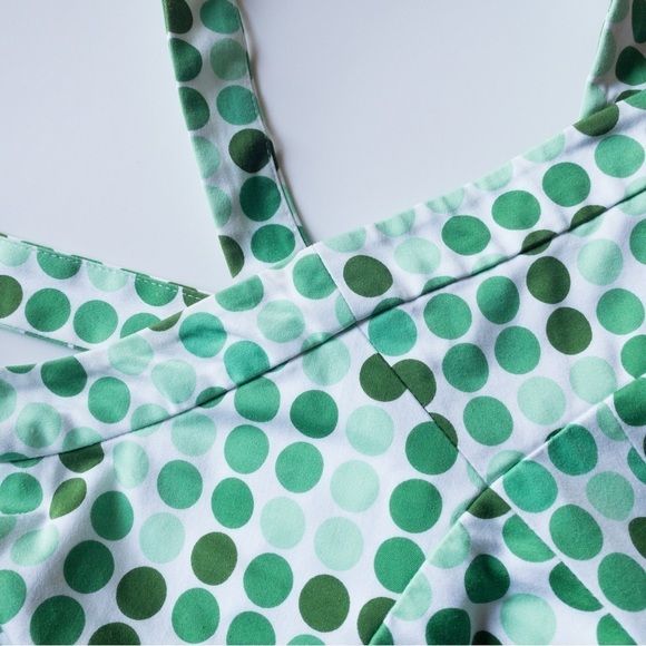 𝅺CALVIN Klein A-Line Dress Polkadot Designer Ladies Womens Size 10, fitted. - Picture 9 of 14